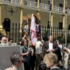 Art Gallery protest crosses The Domain to Parliament